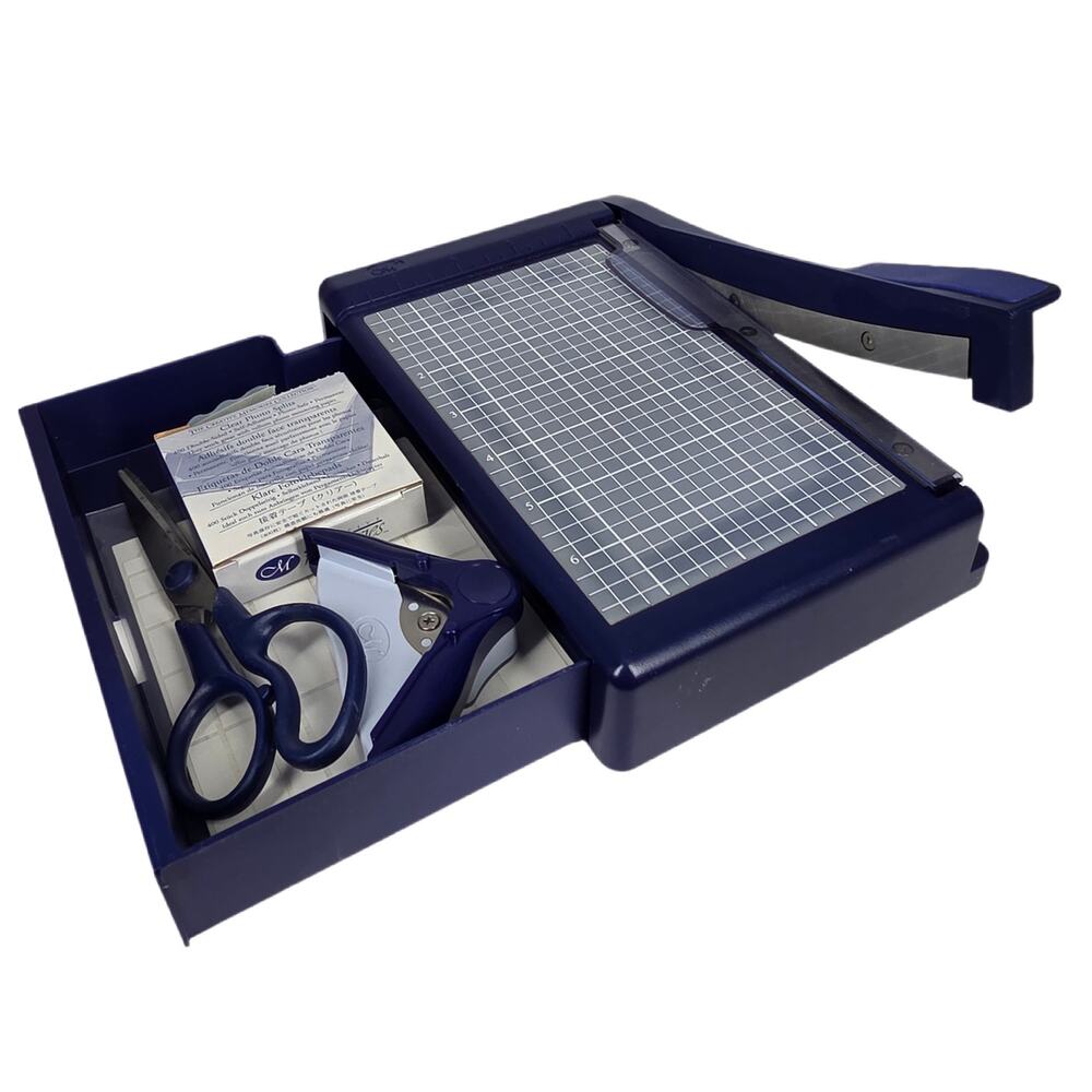 CREATIVE MEMORIES CRAFT TOOL SET – TRIMMER, CORNER ROUNDER, SCISSORS, LABELS